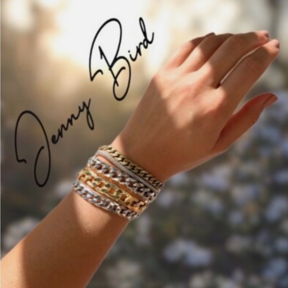 Jenny Bird Multi-Chain Austin Mixed Metal Chain Cuff Bracelet, Silver, Bronze